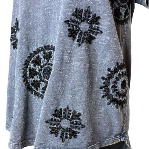 Lucky Brand Gray Black Short Sleeve Relaxed Tee size Large - Picture 3 of 11